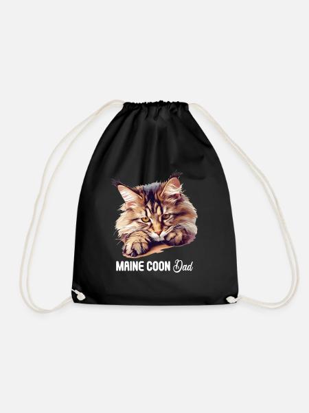 Maine Coon Kätzchen Maine Coon Katze - Turnbeutel - Schwarz