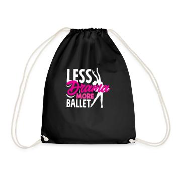 Süßes Ballerina Ballettänzerin Geschenk - Turnbeutel - Schwarz - Vorne