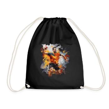 Handball. Joueur. Aquarelle. - Sac de sport léger - noir - Devant