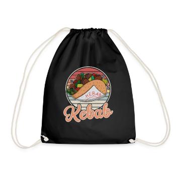 Turkish Fast Food Kebab Cuisine Kebab Whisperer - Drawstring Bag - black - Front