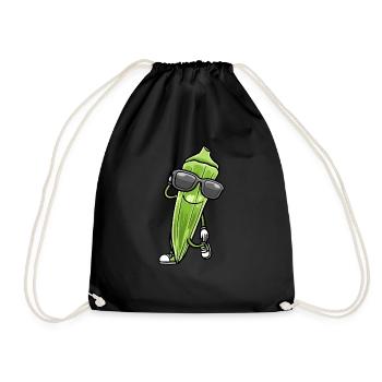 Danser le gombo avec des lunettes de soleil gombo - Sac de sport léger - noir - Devant