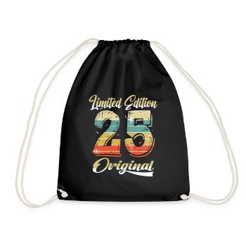 99 Years Birthday Vintage 1925 Limited Edition - Drawstring Bag - black - Front