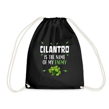 CILANTRO ist der Name meines Feindes - Turnbeutel - Schwarz - Vorne