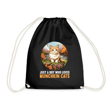 Munchkin Kätzchen Munchkin Katze - Turnbeutel - Schwarz - Vorne