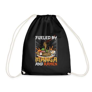 Anime Manga Ramen Bowl - Drawstring Bag - black - Front