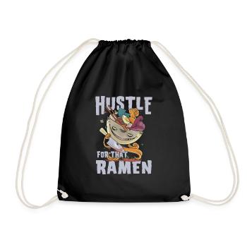 Anime Manga Ramen Bowl - Drawstring Bag - black - Front