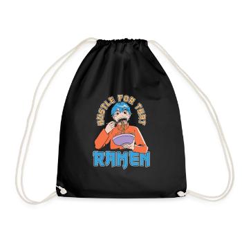 Anime Manga Ramen Bowl - Drawstring Bag - black - Front
