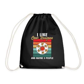 Krabben Rangoon Crab Rangoon - Drawstring Bag - black - Front