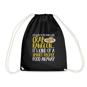 Krabben Rangoon Crab Rangoon - Drawstring Bag - black - Front