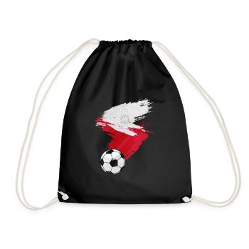 Drapeau de football de football de Malte - Sac de sport léger - noir - Devant