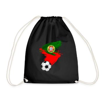 Portugal Soccer Drapeau de football - Sac de sport léger - noir - Devant