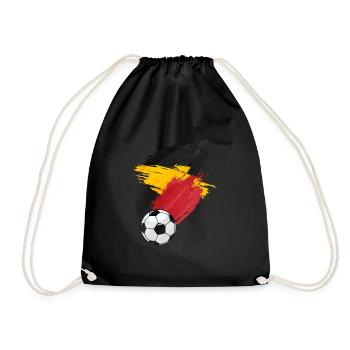 Belgique Soccer Football Drapeau - Sac de sport léger - noir - Devant