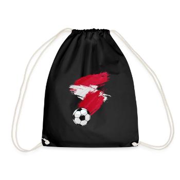 Austria Football Flag - Drawstring Bag - black - Front