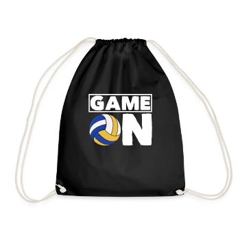 Lustiges Volleyball Geschenk - Turnbeutel - Schwarz - Vorne