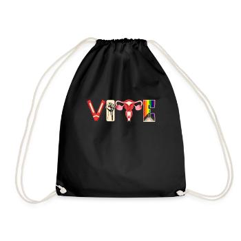 Voting Books Faustier Ovaries Lgtbq - Drawstring Bag - black - Front