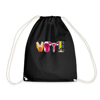 Voting Books Faustier Ovaries Lgtbq - Drawstring Bag - black - Front