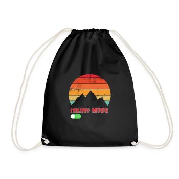 Hiking mode ON - Drawstring Bag - black - Front