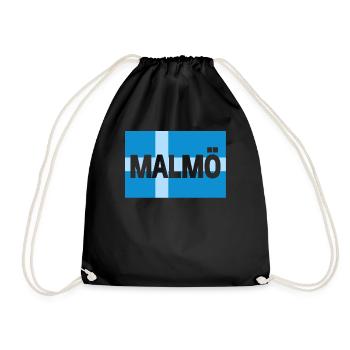 Malmö, Skåne - Drawstring Bag - black - Front