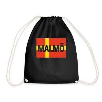 Malmö Flag - Drawstring Bag - black - Front