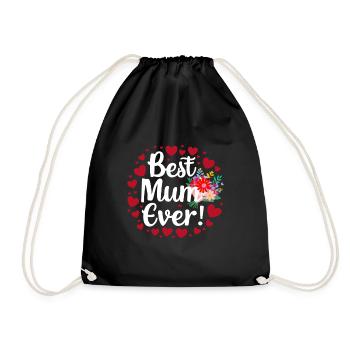 Best Mom Forever - Cadeau de fête des mères - Sac de sport léger - noir - Devant