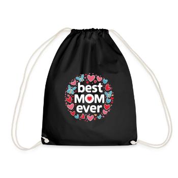 Best Mom Forever - Cadeau de fête des mères - Sac de sport léger - noir - Devant