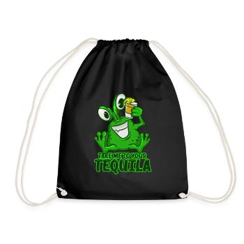 Take Me To Your Tequila T-Shirt Drôle Vert Espace - Sac de sport léger - noir - Devant