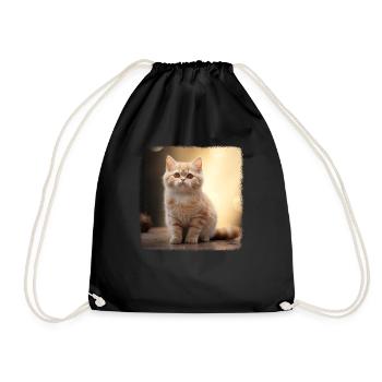 Munchkin Kätzchen Munchkin Katze - Turnbeutel - Schwarz - Vorne