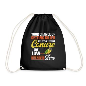 Molina Perruche Perroquet Perruche Oiseau Perruche - Sac de sport léger - noir - Devant