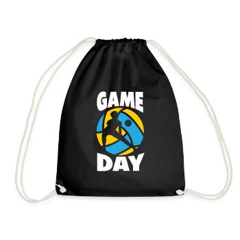 Lustiges Volleyball Geschenk - Turnbeutel - Schwarz - Vorne