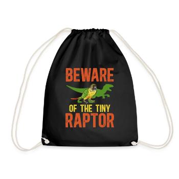 Molina Parakeet Parrot Bird Parakeet - Drawstring Bag - black - Front