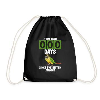 Molina Parakeet Parrot Bird Parakeet - Drawstring Bag - black - Front