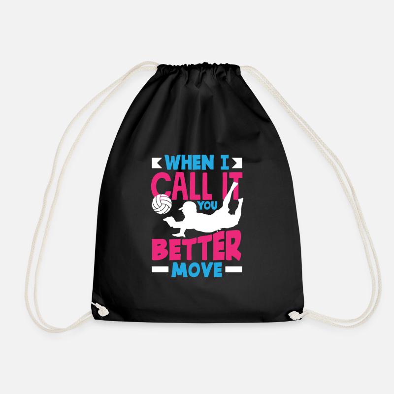 Lustiges Volleyball Geschenk - Turnbeutel - Schwarz