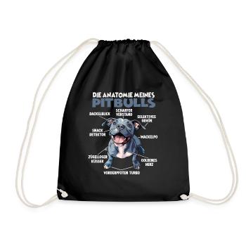 Drôle Américain Staffordshire Chien Propriétaire Pitbull - Sac de sport léger - noir - Devant