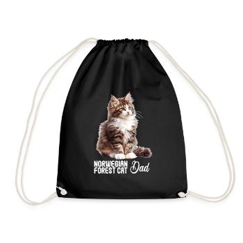 Chat des forêts norvégiennes Norwegische Waldkatze - Sac de sport léger - noir - Devant