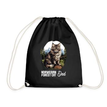 Chat des forêts norvégiennes Norwegische Waldkatze - Sac de sport léger - noir - Devant