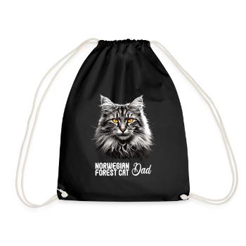 Chat des forêts norvégiennes Norwegische Waldkatze - Sac de sport léger - noir - Devant