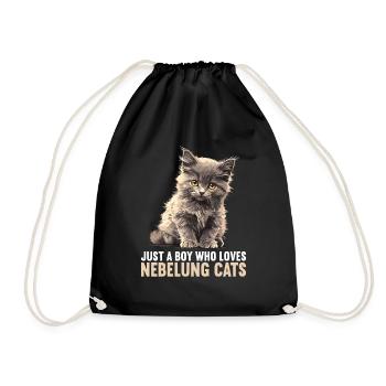 Chaton Nebelung Chat Nebelung - Sac de sport léger - noir - Devant