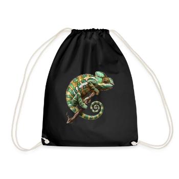 Conception de camélion - Sac de sport léger - noir - Devant