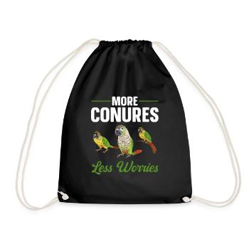 Molina Perruche Perroquet Perruche Oiseau Perruche - Sac de sport léger - noir - Devant