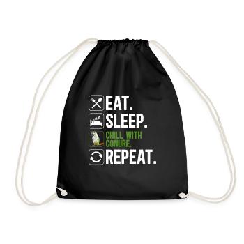Molina Parakeet Parrot Bird Parakeet - Drawstring Bag - black - Front