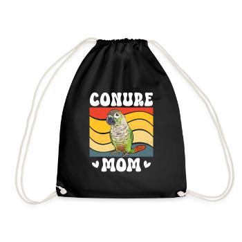 Molina Parakeet Parrot Bird Parakeet - Drawstring Bag - black - Front