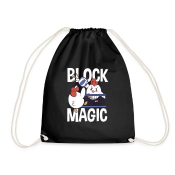 Lustiges Volleyball Geschenk - Turnbeutel - Schwarz - Vorne