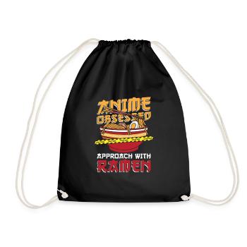 Anime Manga Ramen Bowl - Drawstring Bag - black - Front