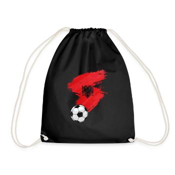 Drapeau de l’Albanie Football - Sac de sport léger - noir - Devant