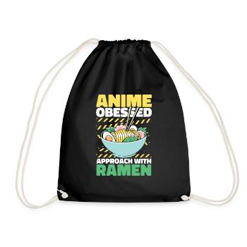 Anime Manga Ramen Bowl - Drawstring Bag - black - Front