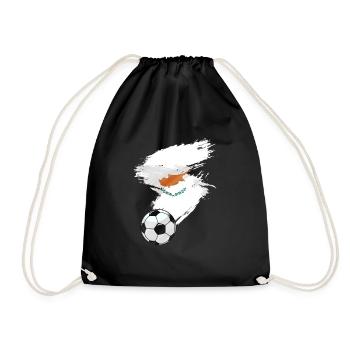 Zypern Fußball Fußball Flagge - Turnbeutel - Schwarz - Vorne