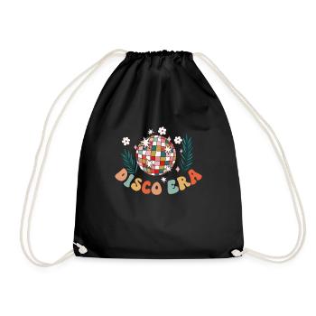 Disco Groovy Hippie des années 70 des années 80 Vintage Seventies - Sac de sport léger - noir - Devant