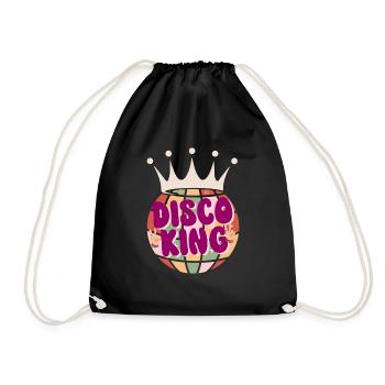 Disco Groovy Hippie des années 70 des années 80 Vintage Seventies - Sac de sport léger - noir - Devant