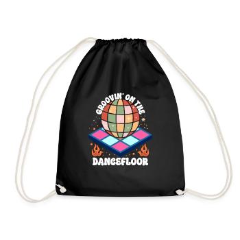 Disco Groovy Hippie des années 70 des années 80 Vintage Seventies - Sac de sport léger - noir - Devant