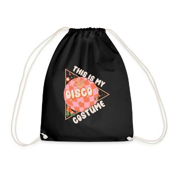 Disco Groovy Hippie des années 70 des années 80 Vintage Seventies - Sac de sport léger - noir - Devant